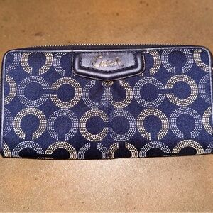 Coach Op Art zip around wallet